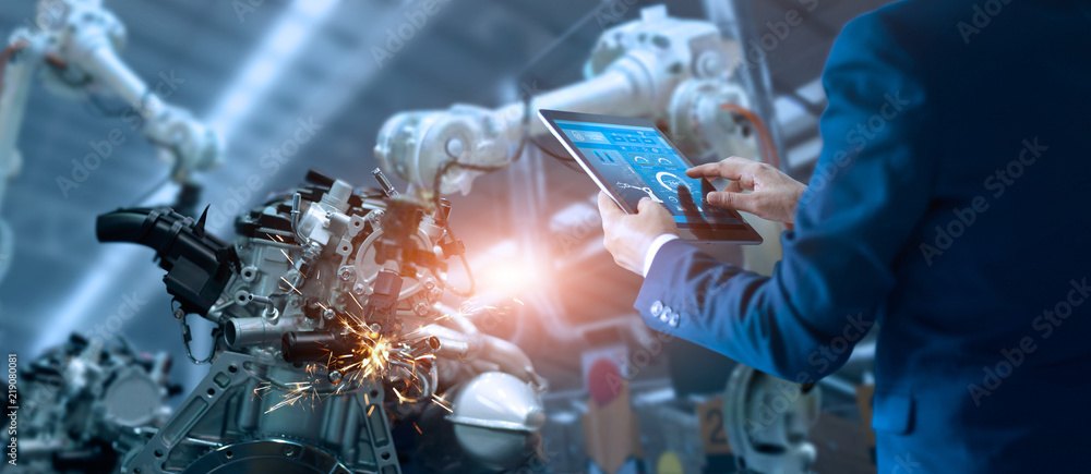 Industrial monitoring illustration