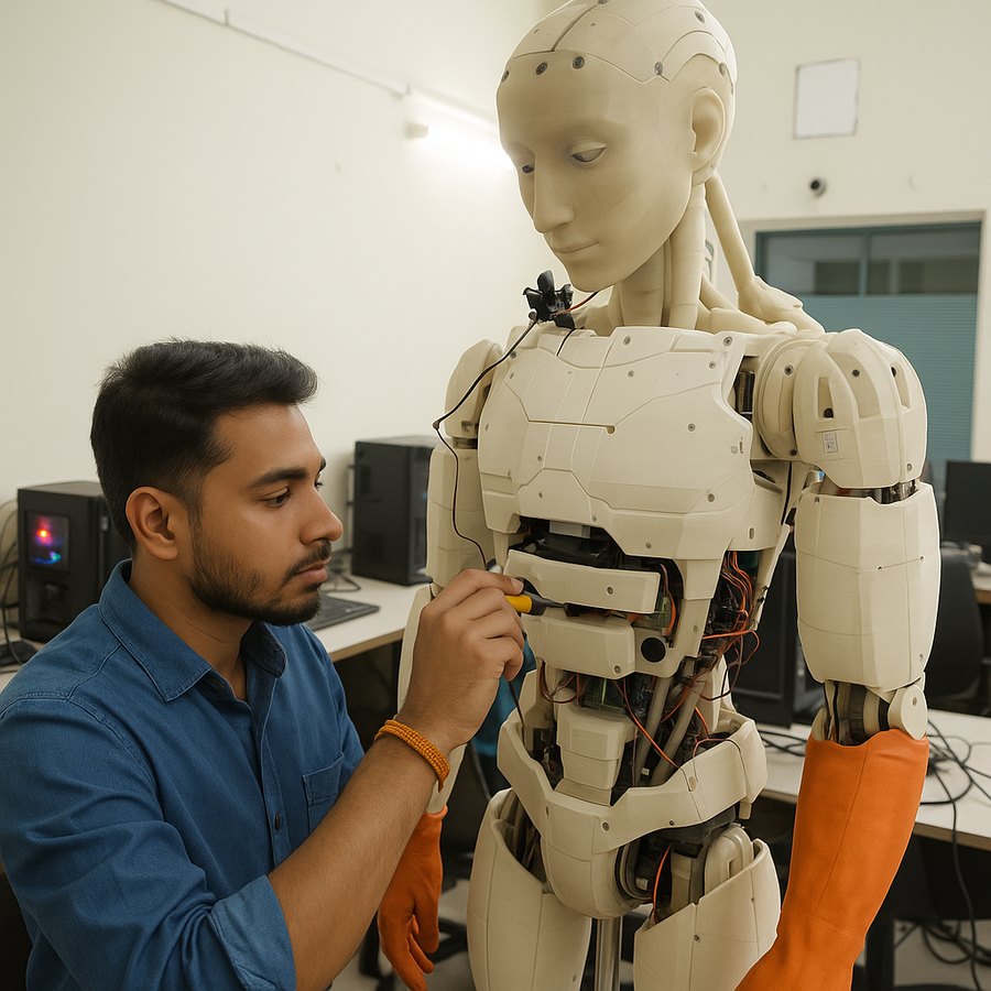 Humanoid robotics research workspace